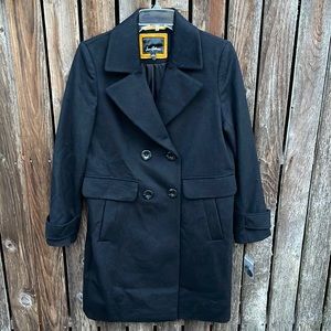 Sam Edelman Pea Coat 4 Black Wool Double Breasted Jacket Nwot Classic Ladies